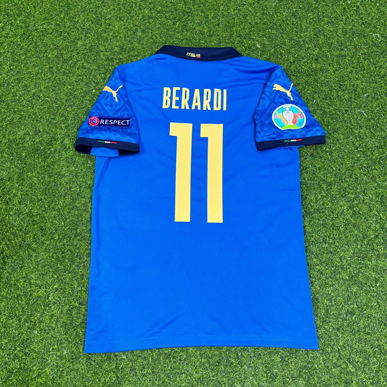 Domenico Berardi #11 Italy EURO 2020 Final Retro Soccer Jersey – | Trikot | Maillot Soccer Shirt