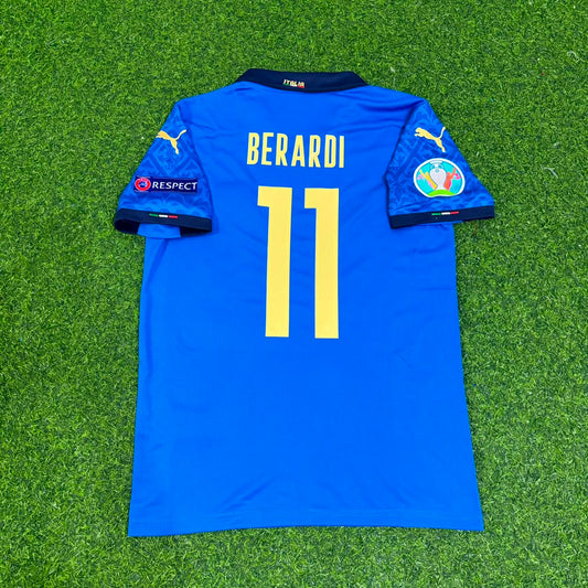Domenico Berardi #11 Italy EURO 2020 Final Retro Soccer Jersey – | Trikot | Maillot Soccer Shirt