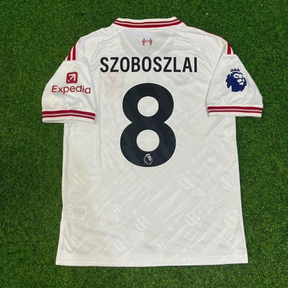 Dominik Szoboszlai Liverpool New Season 2027 White Away Football Jersey Kit
