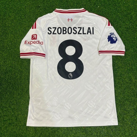Dominik Szoboszlai Liverpool New Season 2027 White Away Football Jersey Kit