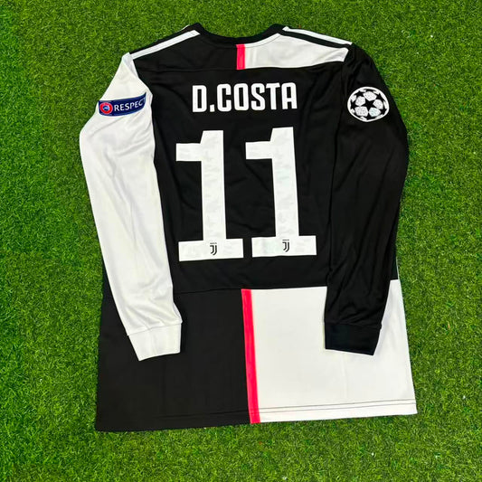 Douglas Costa 11- Juventus Long Sleeve 2019 2020 Retro White Black Jersey Trikot Maglia