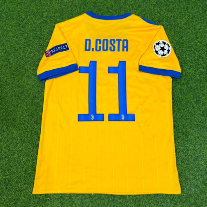 Douglas Costa Juventus 2017-2018 Yellow Retro Football Jersey