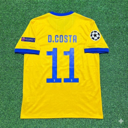 Douglas Costa Juventus 2017-2018 Yellow Retro Football Jersey