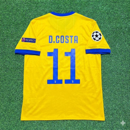 Douglas Costa Juventus 2017-2018 Yellow Retro Football Jersey