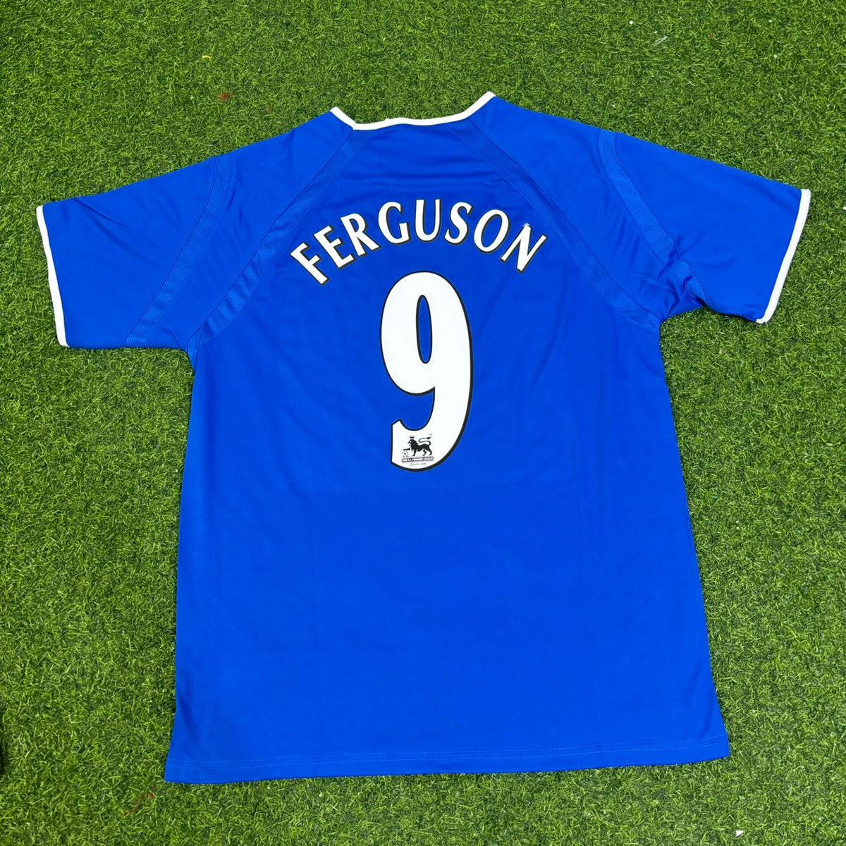 Duncan Ferguson #9 Everton Fc Blue Retro Football Jersey