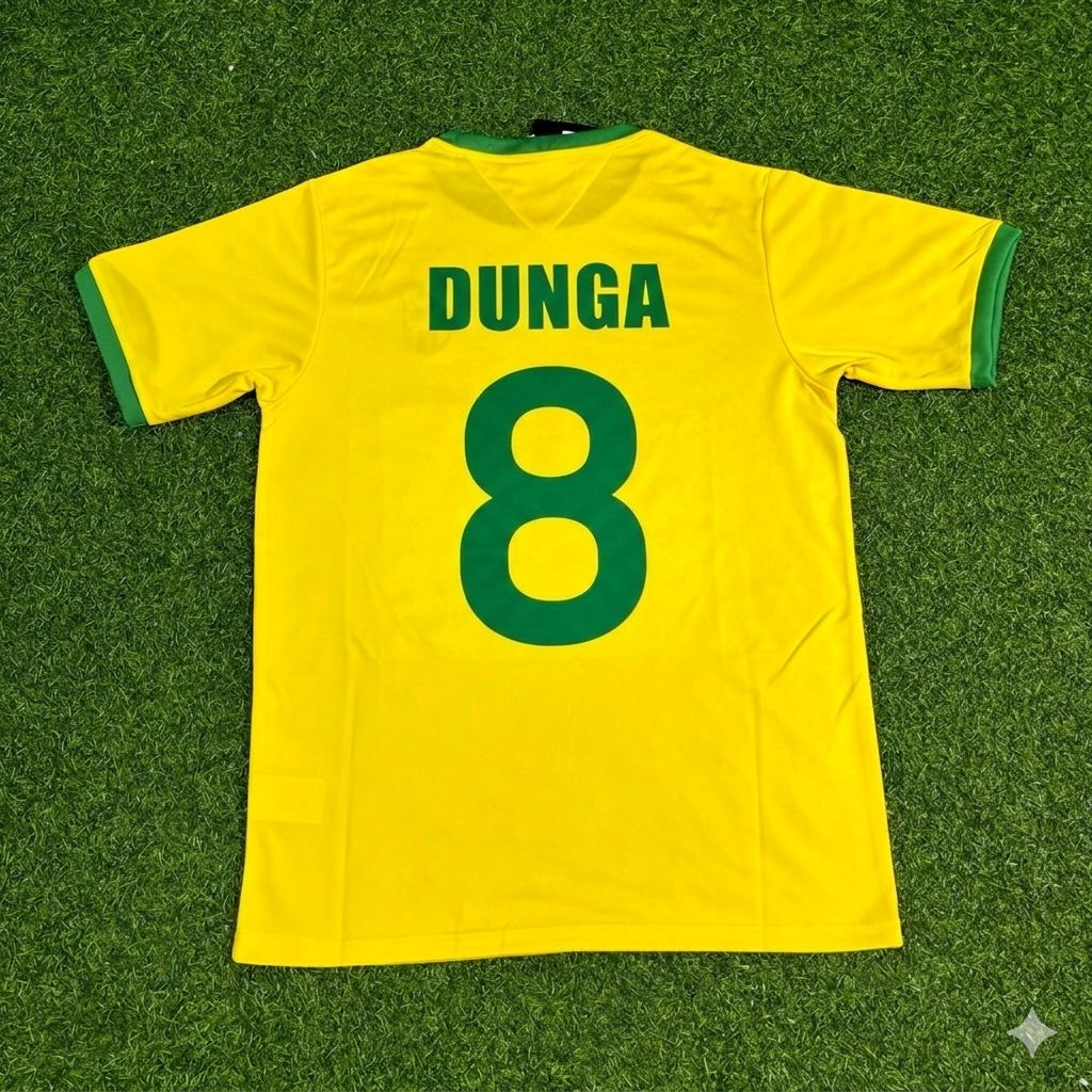 Dunga Brazil Retro Home Football Jersey Trikot Maillot