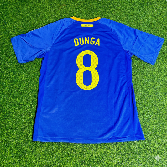 Dunga Brazil 2010 World Cup Retro Blue Jersey Trikot