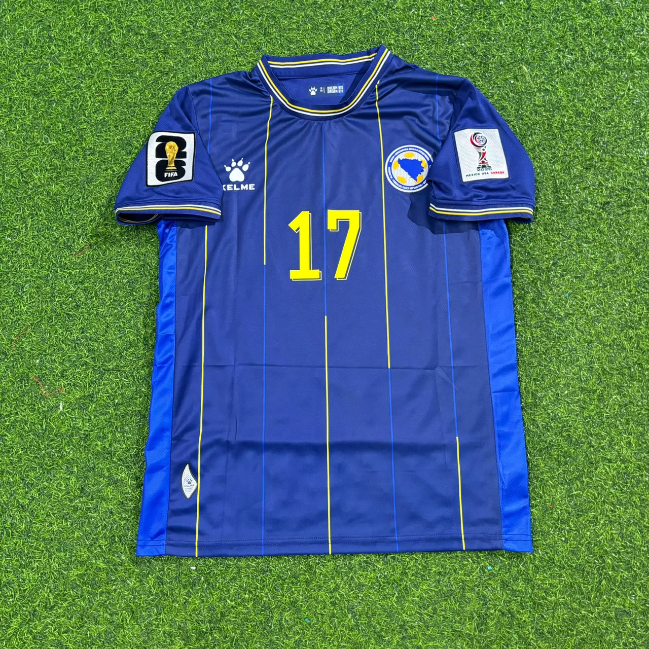 Dzenis Burnić Bosnia and Herzegovina 2026 World Cup Blue Football Jersey