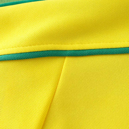 Brasilien 1998 Heimtrikot, langärmelig, Gelb, Retro-Trikot, Fußballtrikot