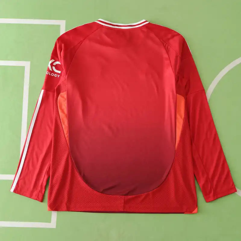 Manchester United Long Sleeve 2024 2025 Home Red New Season Jersey Maillot Trikot Maglia