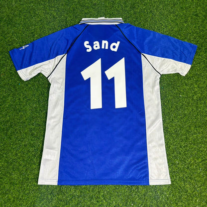 Ebbe Sand FC Schalke 04 1999/2000 Blaues Heimtrikot Retro Fußballtrikot