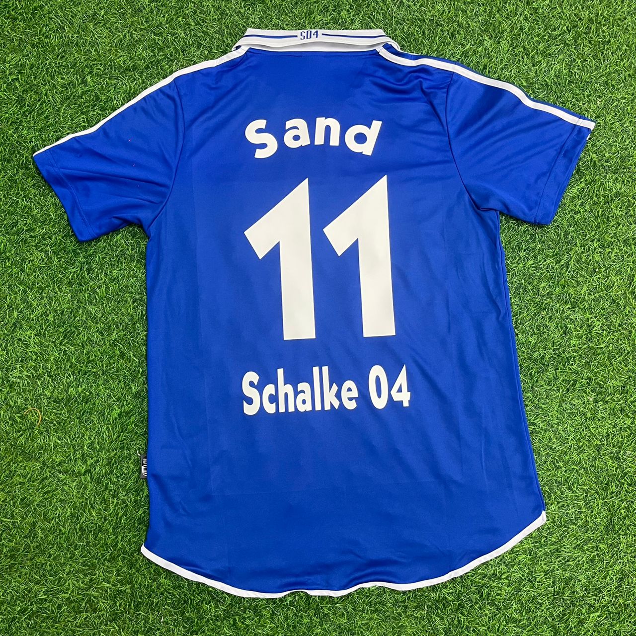 Ebbe Sand Schalke 04 2000–2002 Heim Retro Fußballtrikot Blau