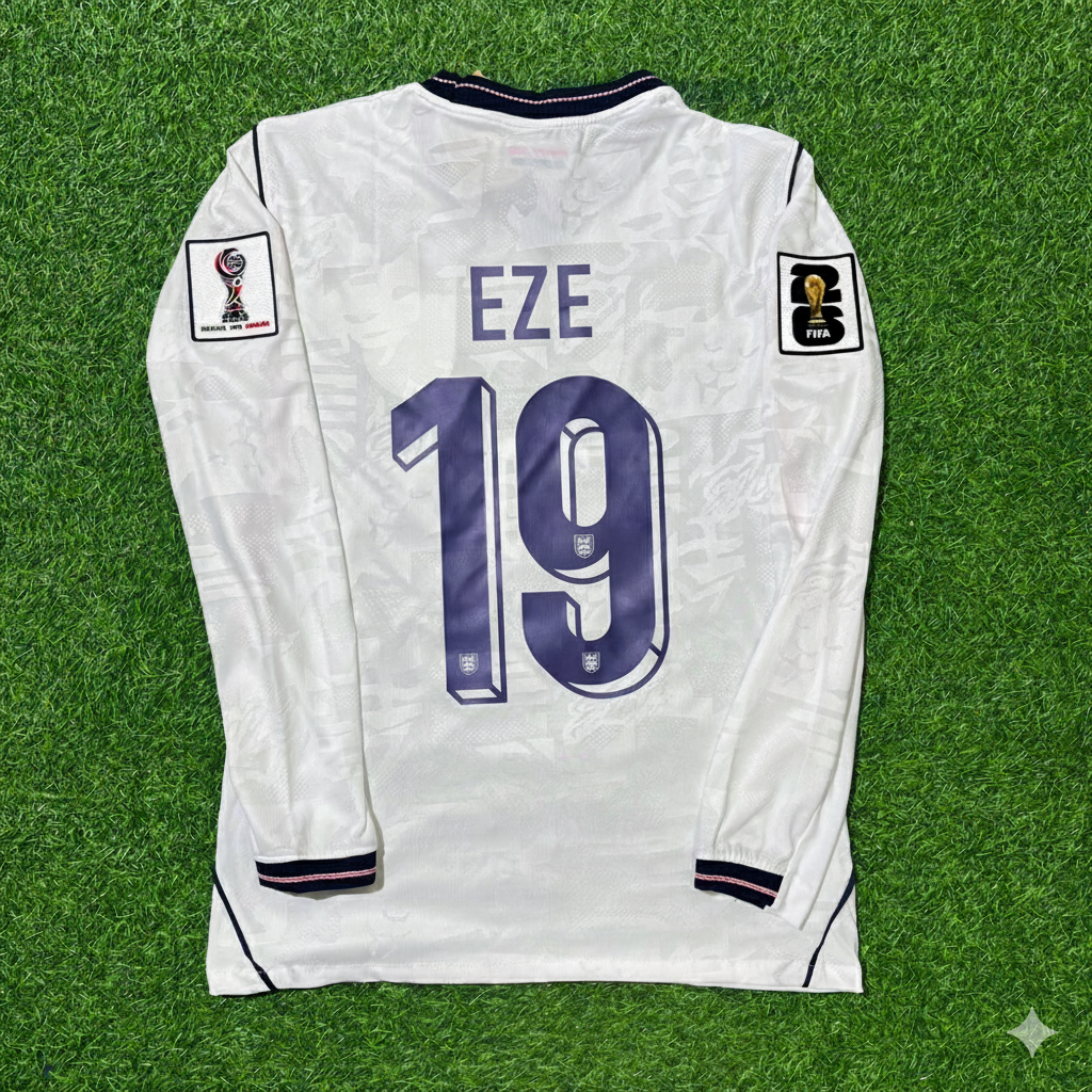 Eberechi Eze 19- England 2026 World Cup Long Sleeve Kit Jersey Trikot Maillot