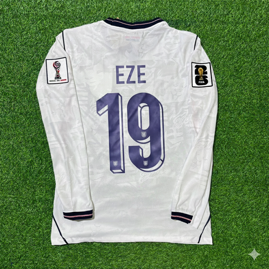 Eberechi Eze 19- England 2026 World Cup Long Sleeve Kit Jersey Trikot Maillot