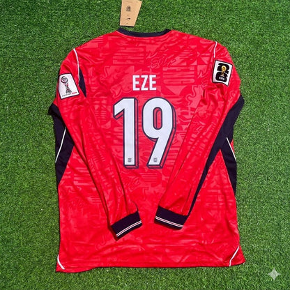 Eberechi Eze England 2026 World Cup Away Red Long Sleeve Football Jersey