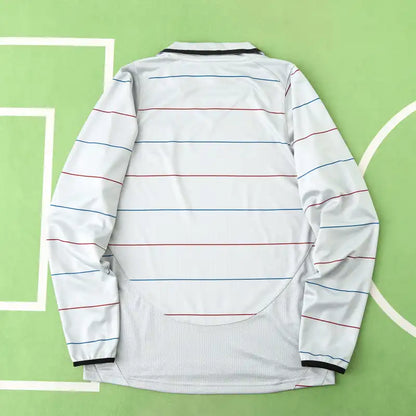 FC Barcelona 03/04 Season Away Long Sleeved Gray Retro Jersey Trikot Soccer Shirt