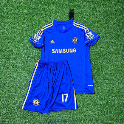 Eden Hazard Chelsea 2012/2013 Kids Home Blue Retro Football Jersey Kit