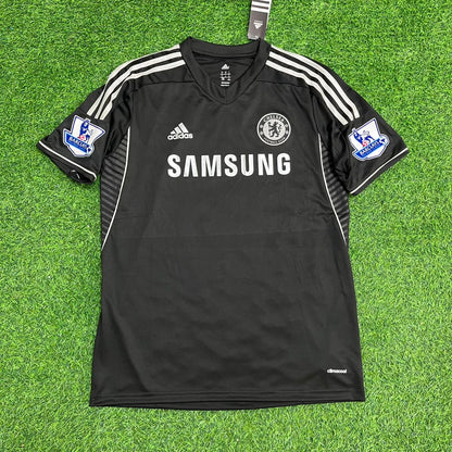 Eden Hazard Chelsea 2013-14 black retro football jersey front view