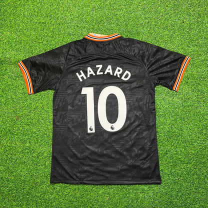 Eden Hazard 10 – Chelsea Auswärtstrikot 2019/2020, Schwarz, Retro-Stil