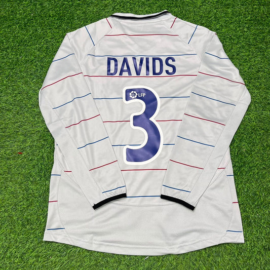 Edgar Davids #3 Barcelona 2003 2004 Away Long Sleeve Retro Football Jersey Kit