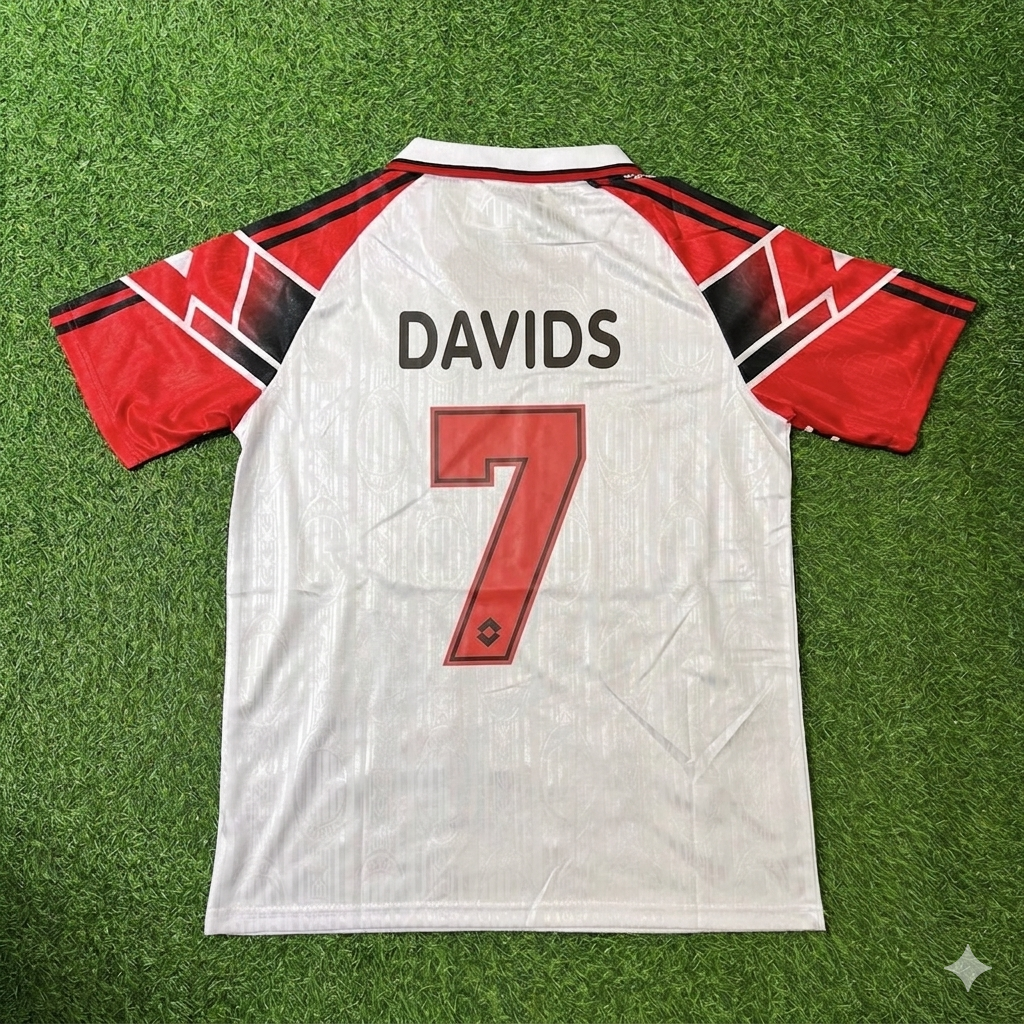 Edgar Davids #7 AC Milan 1997 Away Retro Football Jersey