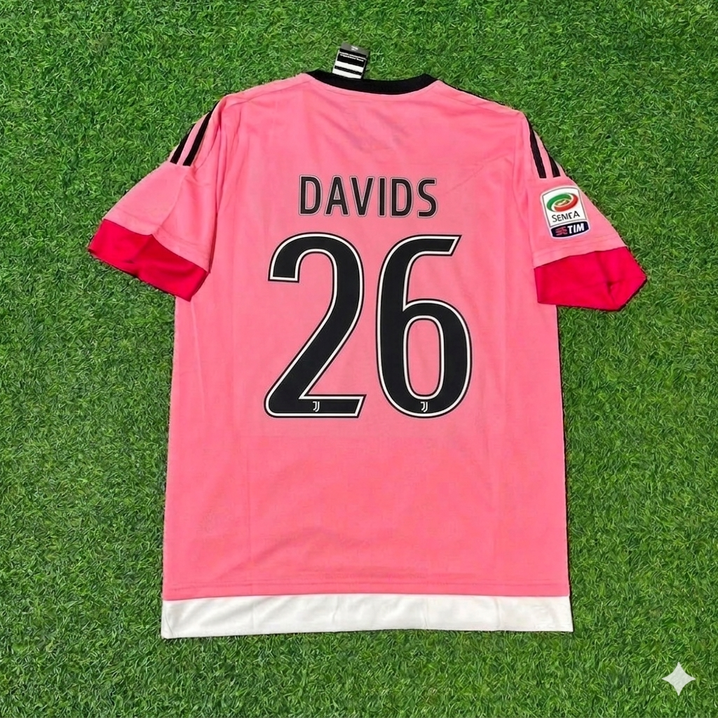 Edgar Davids Juventus Retro Pink Jersey Trikot