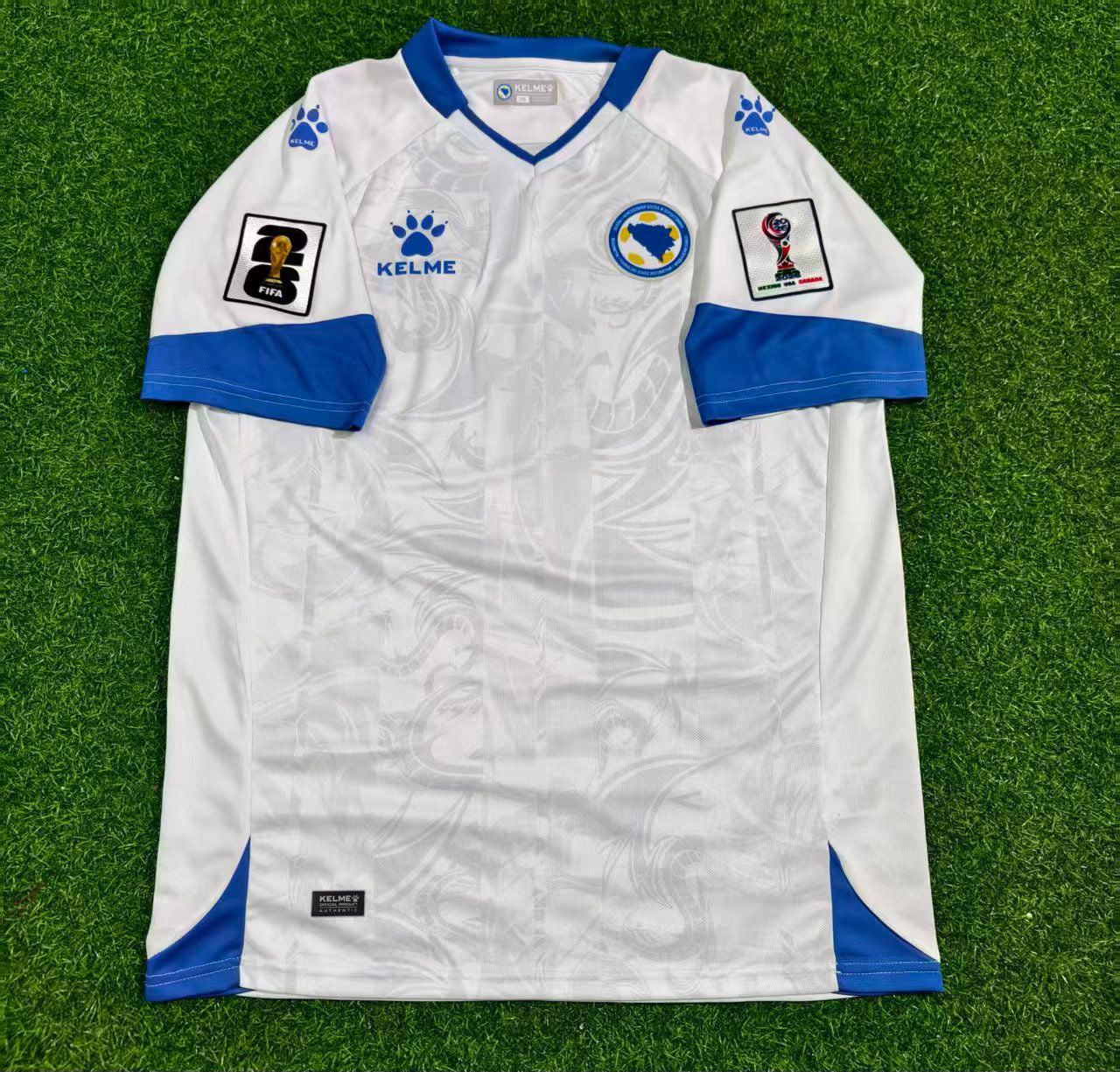 Amar Dedic Bosnia and Herzegovina 2026 World Cup Away White Football Jersey