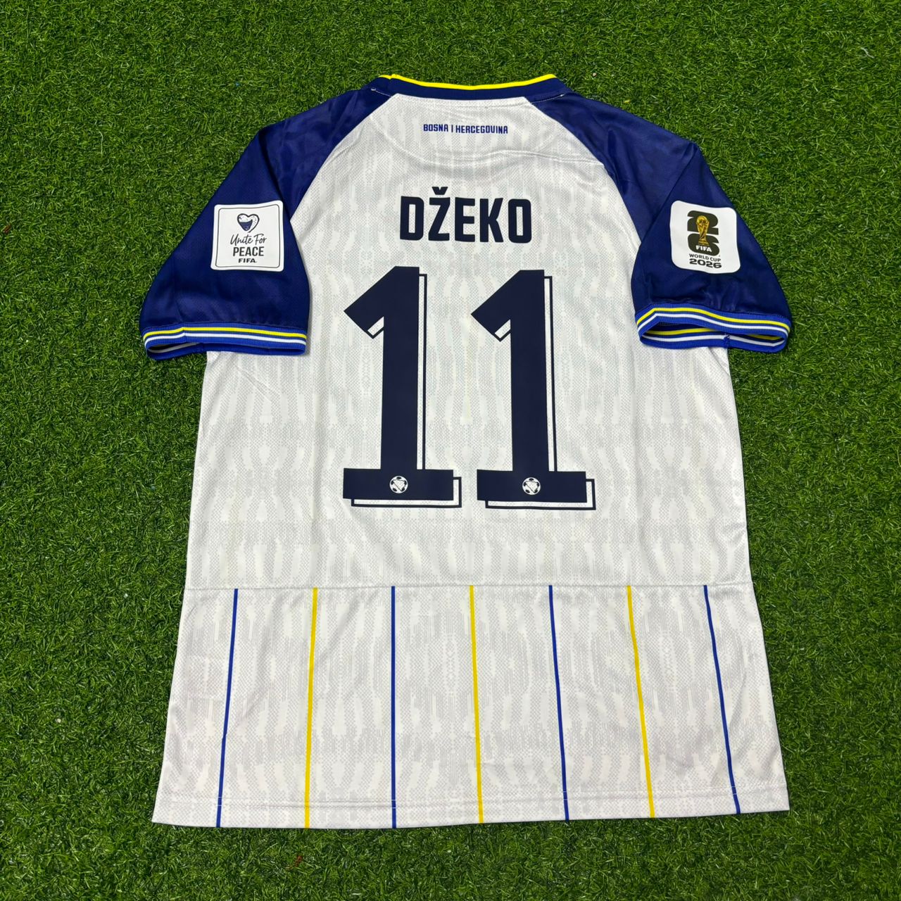 Edin Džeko Bosnia and Herzegovina 2026 World Cup White Football Jersey