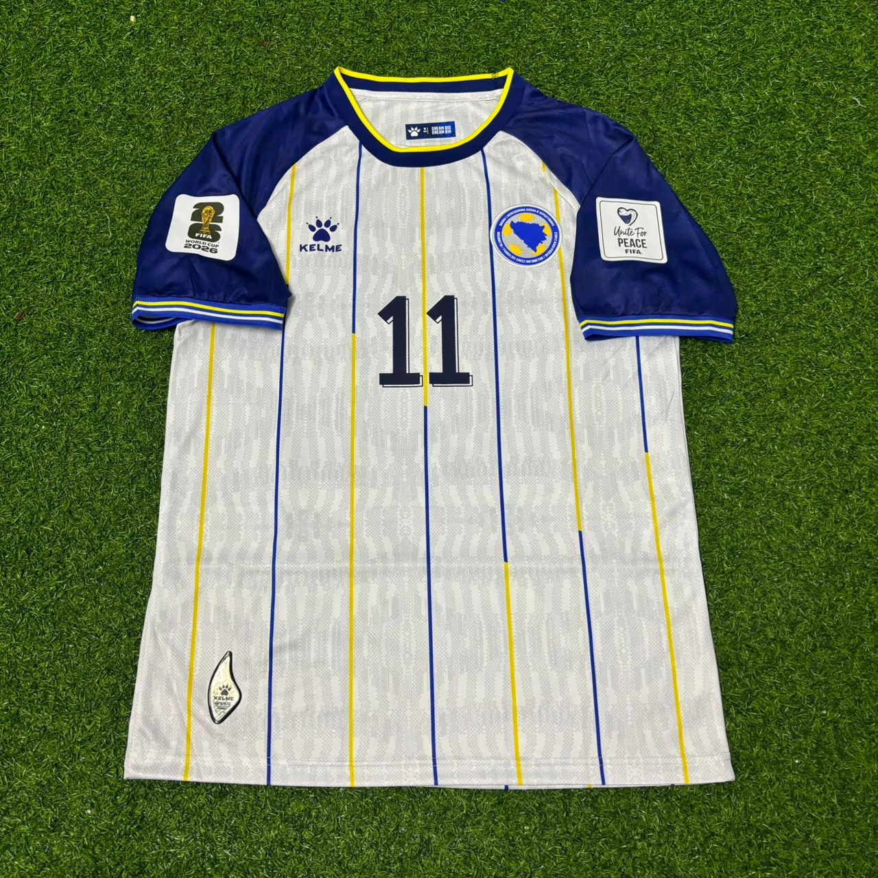 Edin Džeko Bosnia and Herzegovina 2026 World Cup White Football Jersey