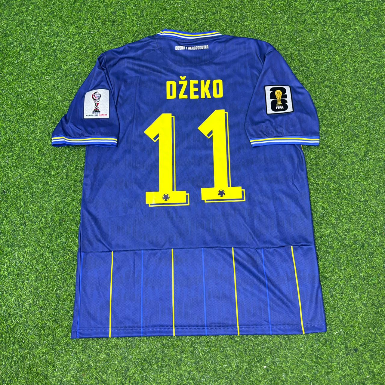Edin Džeko Bosnia and Herzegovina 2026 World Cup Blue Football Jersey