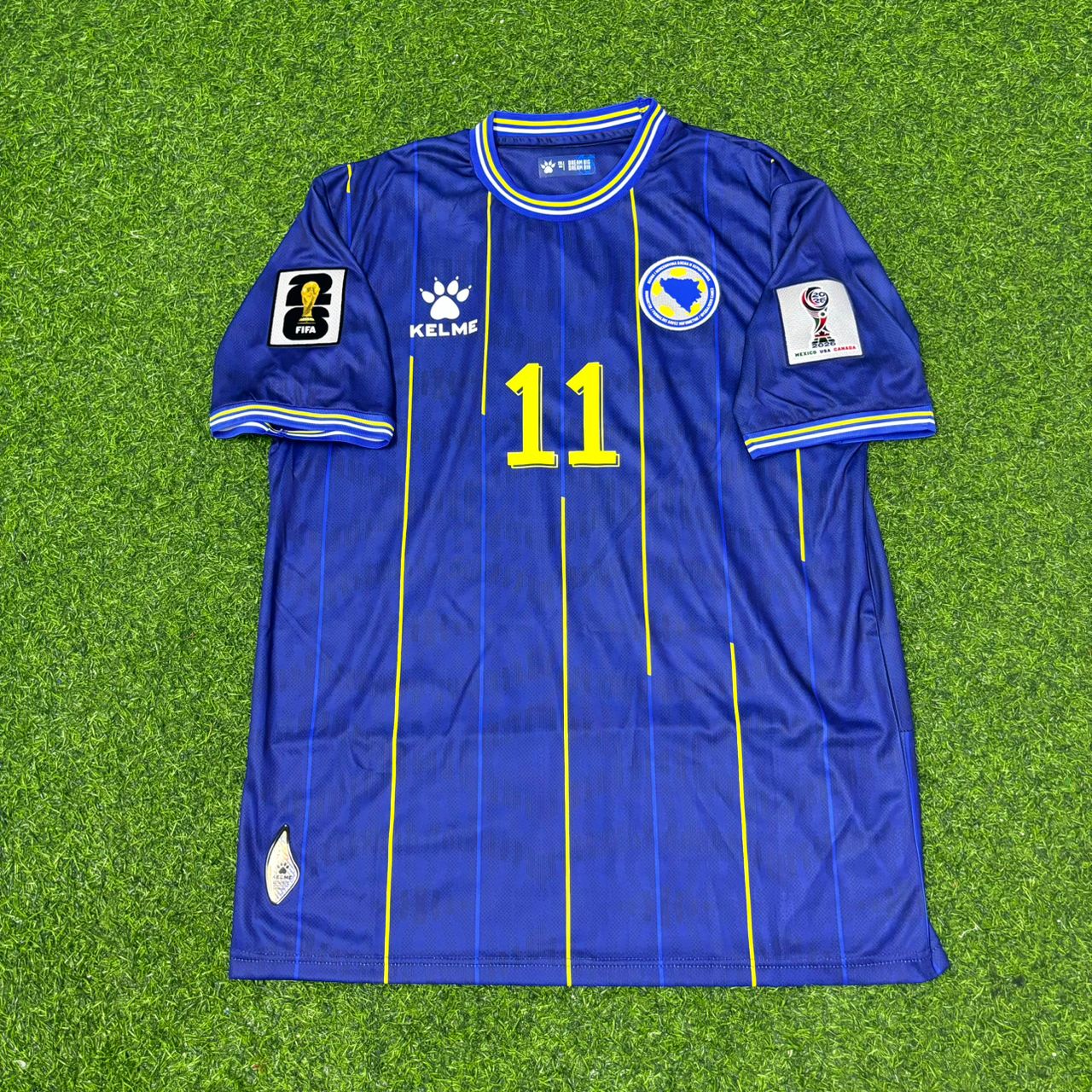 Edin Džeko Bosnia and Herzegovina 2026 World Cup Blue Football Jersey