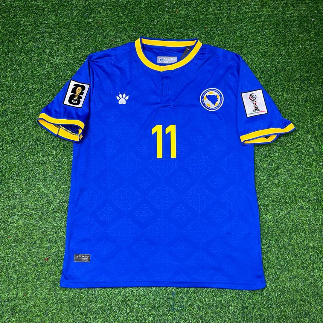 Edin Džeko Bosnia and Herzegovina 2026 World Cup Blue Football Jersey