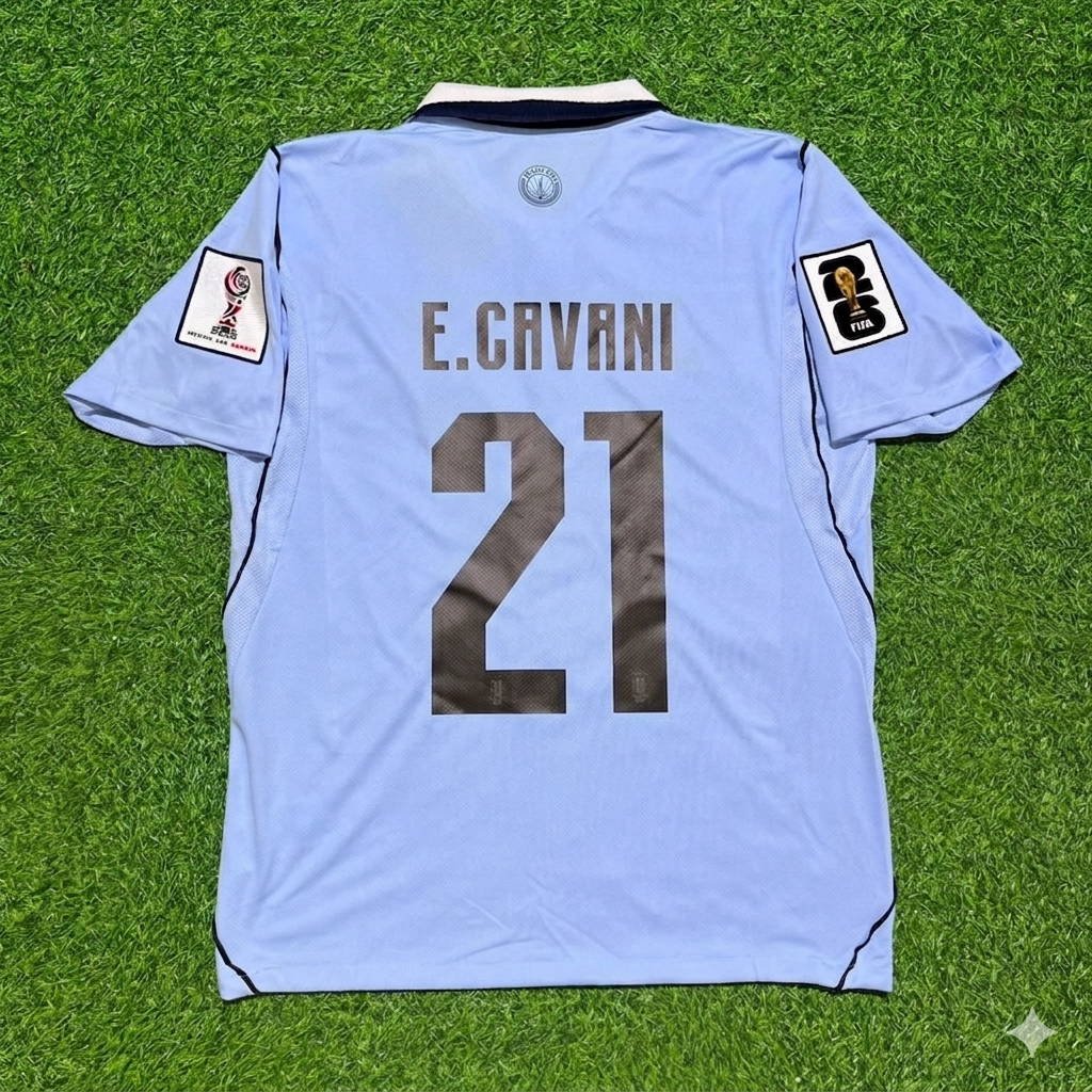Edinson Cavani #21 Uruguay World Cup Home Sky Blue Jersey