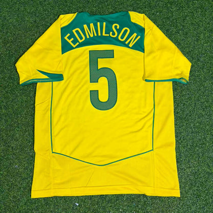Edmílson 5– Brazil 2004–2006 Retro Kit Jersey – | Trikot | Maillot Soccer Shirt