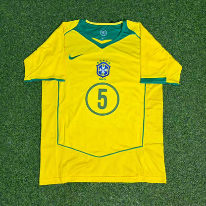 Edmílson 5– Brazil 2004–2006 Retro Kit Jersey – | Trikot | Maillot Soccer Shirt