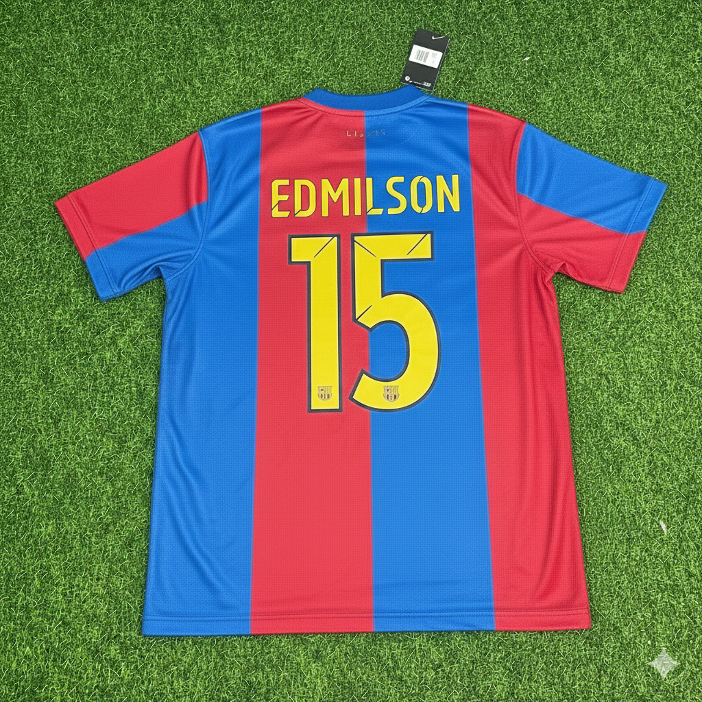 Edmilson Barcelona 2006/2007 Home Retro Football Jersey
