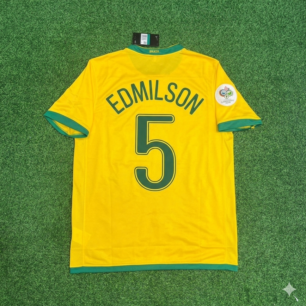 Edmilson #5 Brazil 2006 World Cup Jersey Trikot