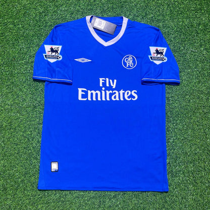 Eidur Gudjohnsen Chelsea 2003-2005 Home Navy Blue Retro Football Jersey Trikot