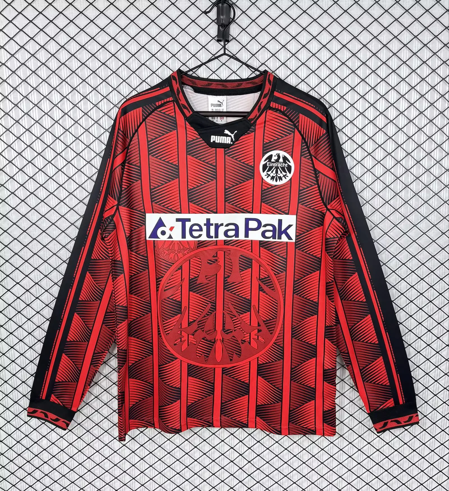 Eintracht Frankfurt 1995/96 Saison Langarm Heim Retro Trikot