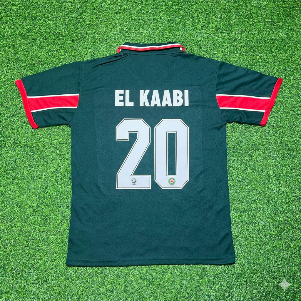 Ayoub El Kaabi Morocco Home Retro Football Jersey