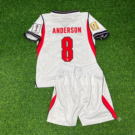 Elliot Anderson #8 England 2026 World Cup KIDS Home White Football Jersey