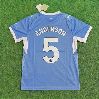 Elliot Anderson Manchester City 2026-27 Home New Season Jersey Trikot Maillot Soccer Shirt