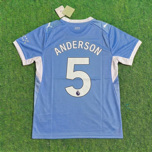 Elliot Anderson Manchester City 2026-27 Home New Season Jersey Trikot Maillot Soccer Shirt