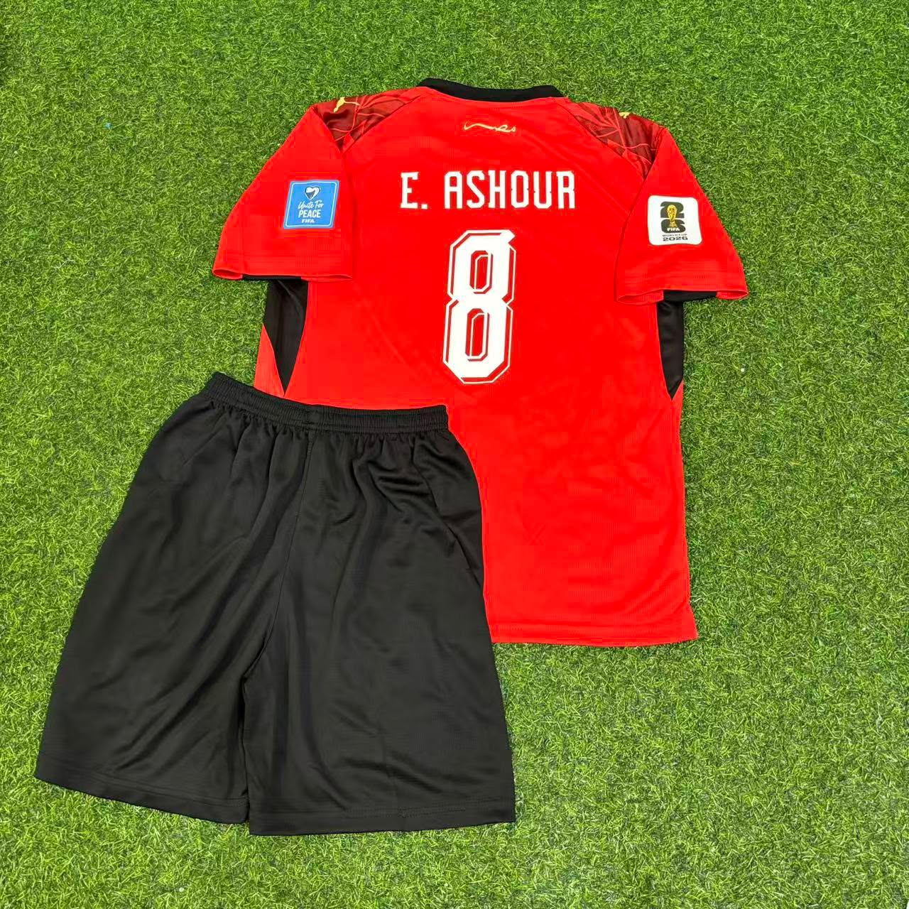 Emam Ashour Egypt 2026 World Cup Home Kids Kit Football Jersey