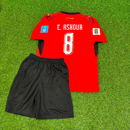 Emam Ashour Egypt 2026 World Cup Home Kids Kit Football Jersey