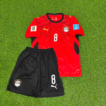 Emam Ashour Egypt 2026 World Cup Home Kids Kit Football Jersey