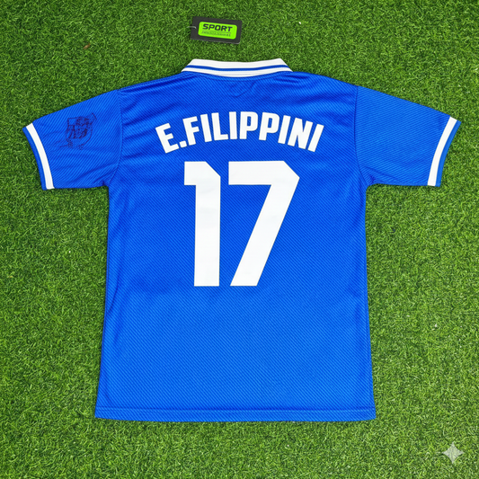 Emanuele Filippini Brescia 1997/1998 Retro Home Football Jersey