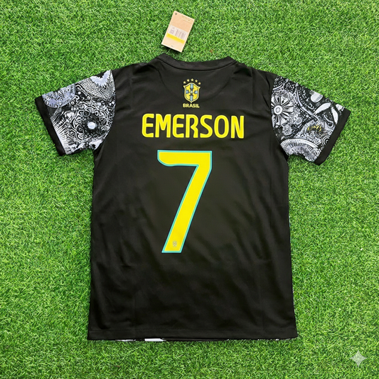 Emerson Brazil Iconic Retro Football Jersey Trikot Maglia Soccer Shirt