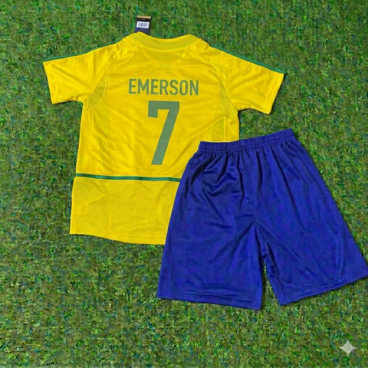 Emerson 7 - Brasilien Retro-Kinderfußballtrikot