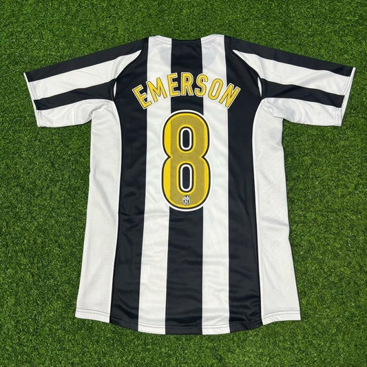 Emerson #8 Juventus 2004-2005 Black White Home Retro Football Jersey